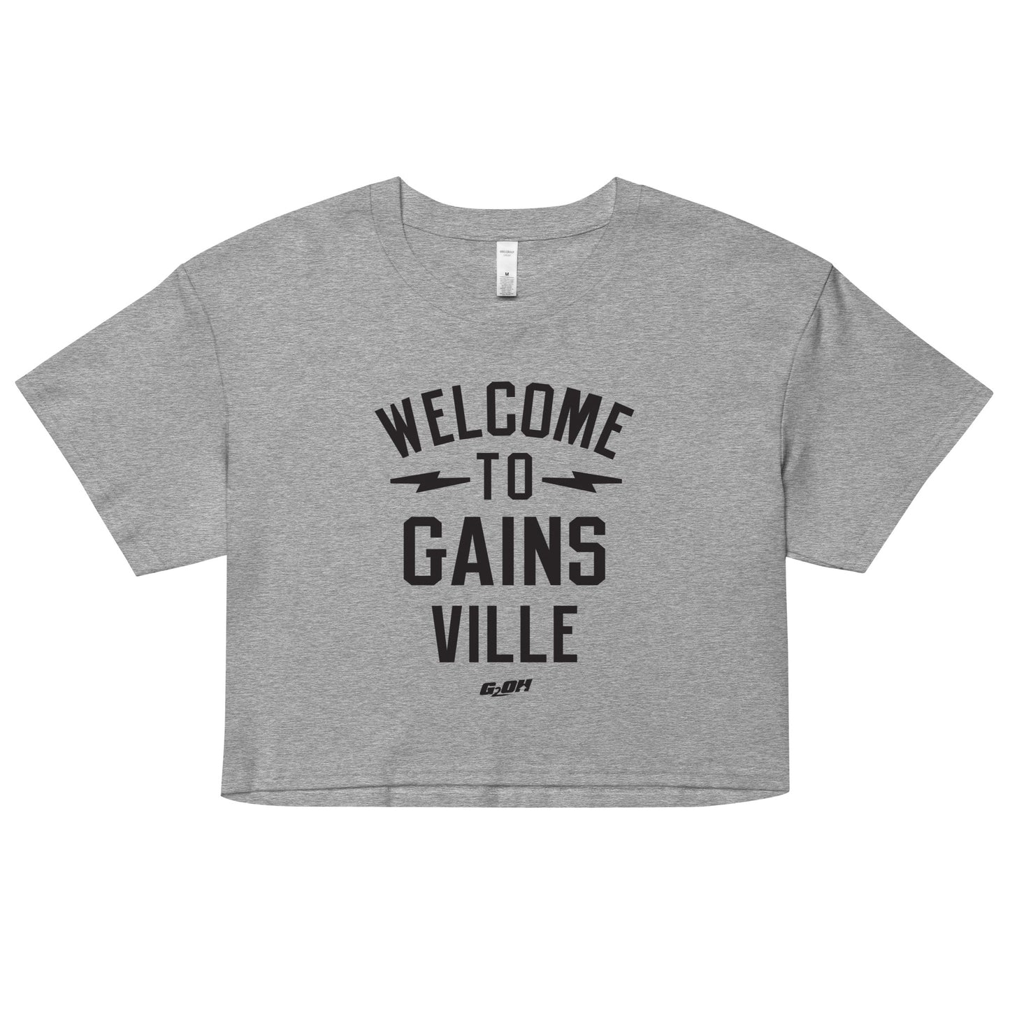 Welcome To Gains Ville Women's Crop Tee