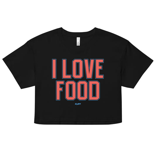 I Love Food Women's Crop Tee