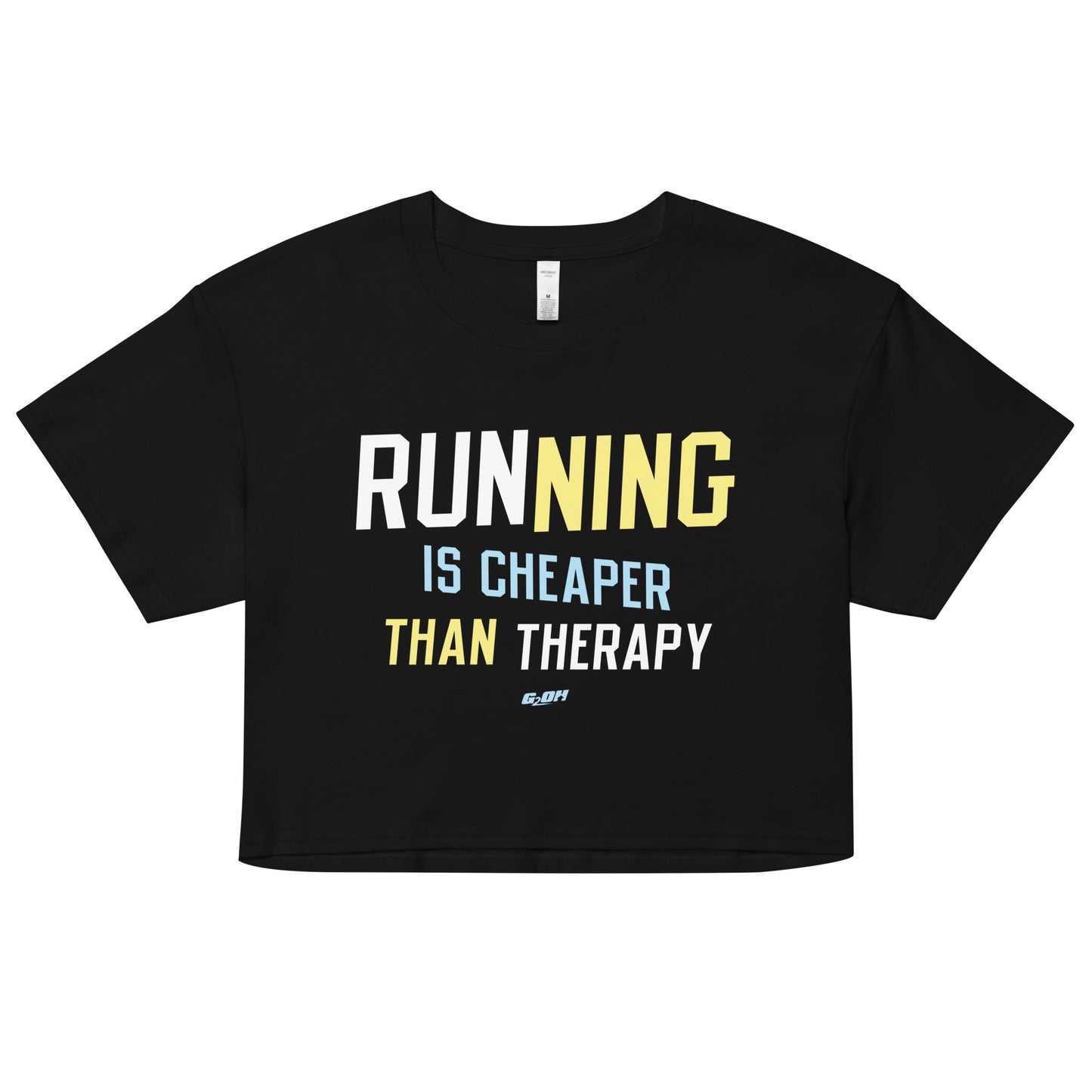 Running Is Cheaper Than Therapy Women's Crop Tee