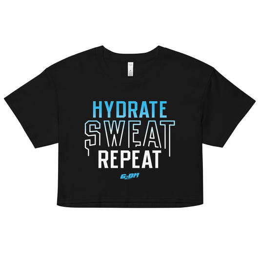 Hydrate Sweat Repeat Women's Crop Tee