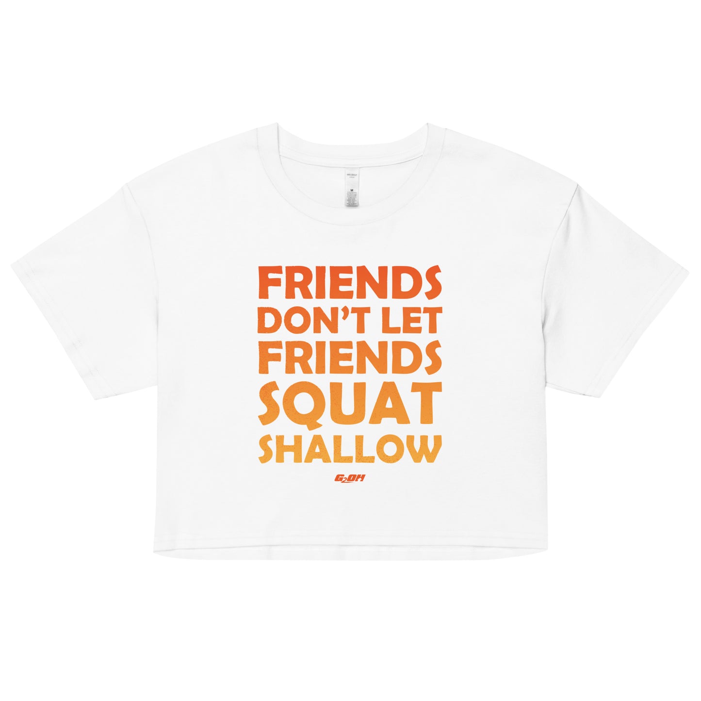 Friends Don't Let Friends Squat Shallow Women's Crop Tee