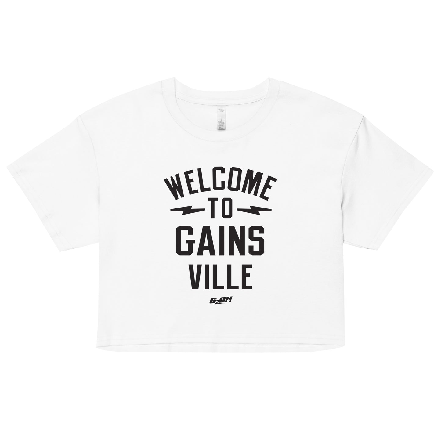 Welcome To Gains Ville Women's Crop Tee