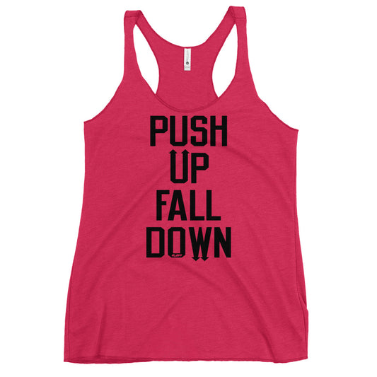 Push Up Fall Down Women's Racerback Tank